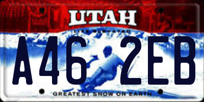 UT license plate A462EB
