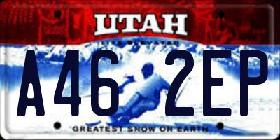 UT license plate A462EP