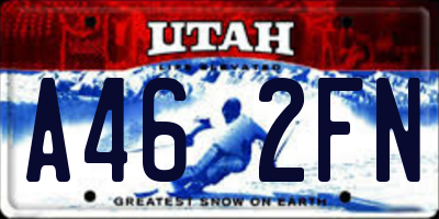 UT license plate A462FN