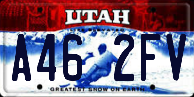 UT license plate A462FV