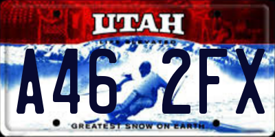 UT license plate A462FX
