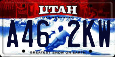 UT license plate A462KW
