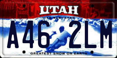 UT license plate A462LM