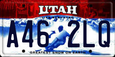 UT license plate A462LQ