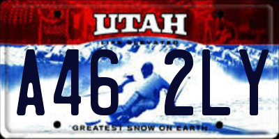 UT license plate A462LY
