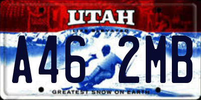 UT license plate A462MB
