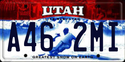 UT license plate A462MI