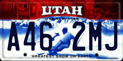 UT license plate A462MJ