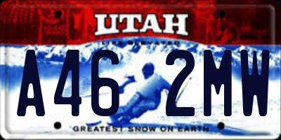 UT license plate A462MW