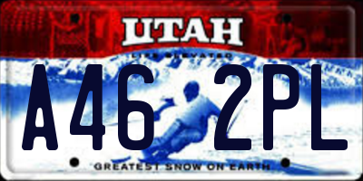 UT license plate A462PL