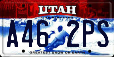UT license plate A462PS