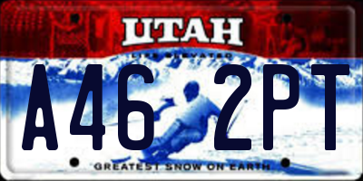 UT license plate A462PT