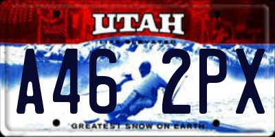 UT license plate A462PX