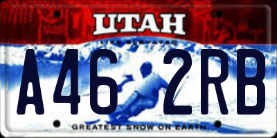 UT license plate A462RB