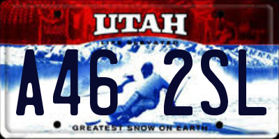 UT license plate A462SL