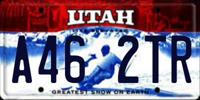 UT license plate A462TR