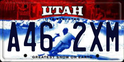 UT license plate A462XM