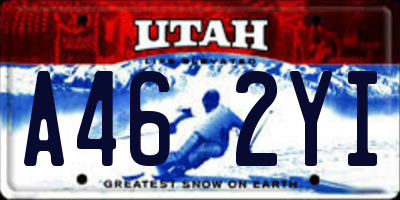 UT license plate A462YI