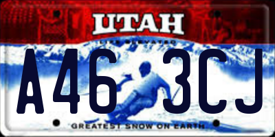 UT license plate A463CJ