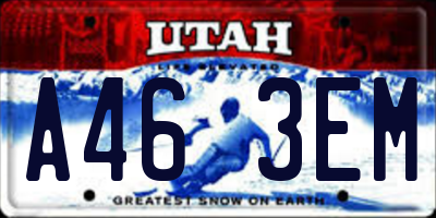 UT license plate A463EM