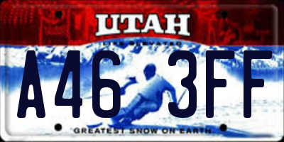 UT license plate A463FF