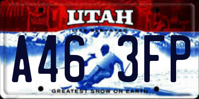 UT license plate A463FP