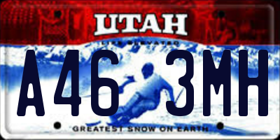 UT license plate A463MH