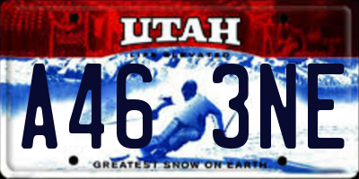 UT license plate A463NE