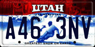 UT license plate A463NV