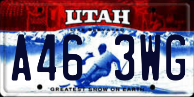 UT license plate A463WG