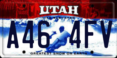 UT license plate A464FV