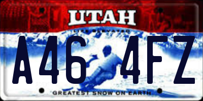 UT license plate A464FZ