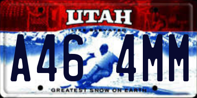 UT license plate A464MM