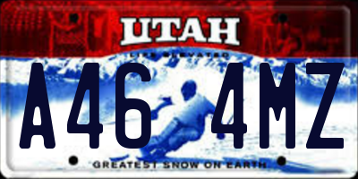 UT license plate A464MZ