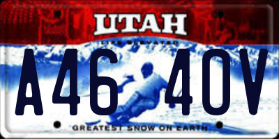 UT license plate A464OV