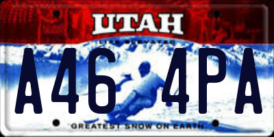 UT license plate A464PA