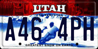 UT license plate A464PH