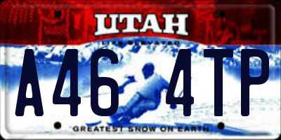 UT license plate A464TP