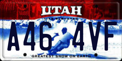 UT license plate A464VF
