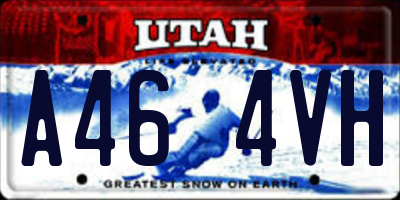 UT license plate A464VH