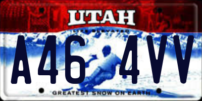 UT license plate A464VV