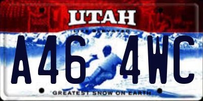 UT license plate A464WC