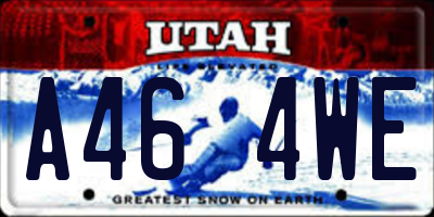 UT license plate A464WE
