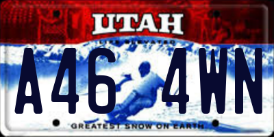 UT license plate A464WN
