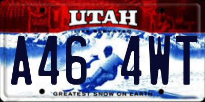 UT license plate A464WT