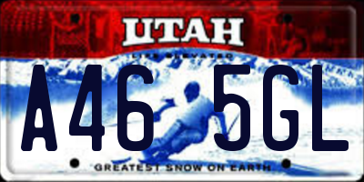 UT license plate A465GL