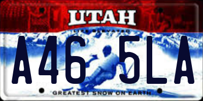 UT license plate A465LA