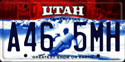 UT license plate A465MH