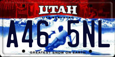 UT license plate A465NL