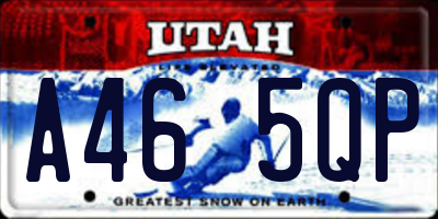 UT license plate A465QP